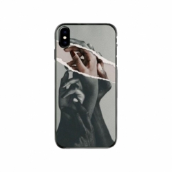 Husa personalizata tip carcasa HQPrint pentru Apple iPhone XS, model Black and White Hands, multicolor, S1D1M0300