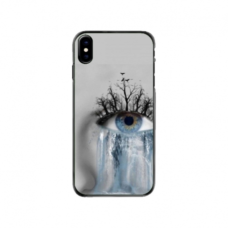 Husa personalizata tip carcasa HQPrint pentru Apple iPhone XS, model Teary Eye, multicolor, S1D1M0307