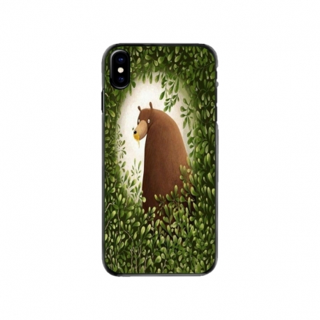 Husa personalizata tip carcasa HQPrint pentru Apple iPhone XS, model Bear, multicolor, S1D1M0312