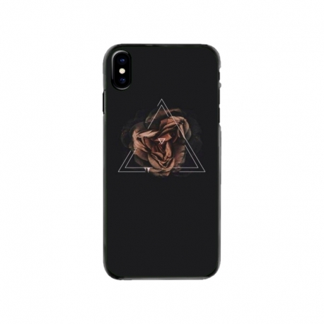 Husa personalizata tip carcasa HQPrint pentru Apple iPhone XS, model Triangle Rose, multicolor, S1D1M0316