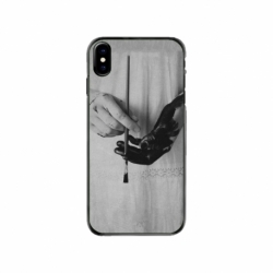 Husa personalizata tip carcasa HQPrint pentru Apple iPhone XS, model Black Paint, multicolor, S1D1M0336