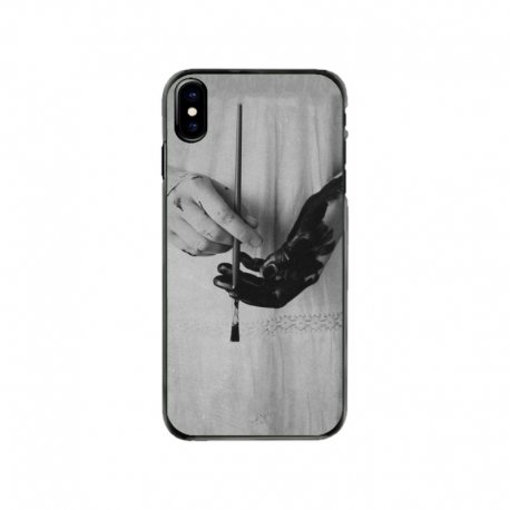 Husa personalizata tip carcasa HQPrint pentru Apple iPhone XS, model Black Paint, multicolor, S1D1M0336