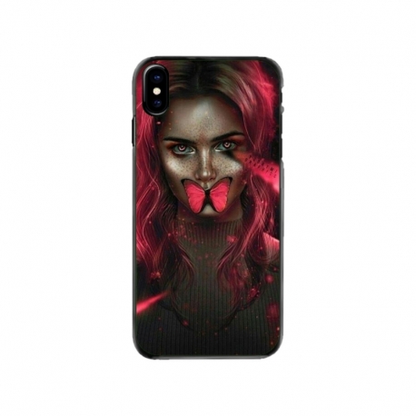Husa personalizata tip carcasa HQPrint pentru Apple iPhone XS, model Butterfly Mouth 2, multicolor, S1D1M0352