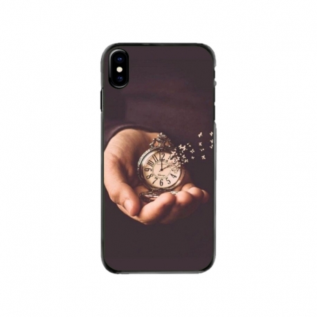 Husa personalizata tip carcasa HQPrint pentru Apple iPhone XS, model Time Flies 1, multicolor, S1D1M0364