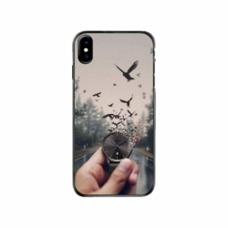 Husa personalizata tip carcasa HQPrint pentru Apple iPhone XS, model Time Flies 2, multicolor, S1D1M0365