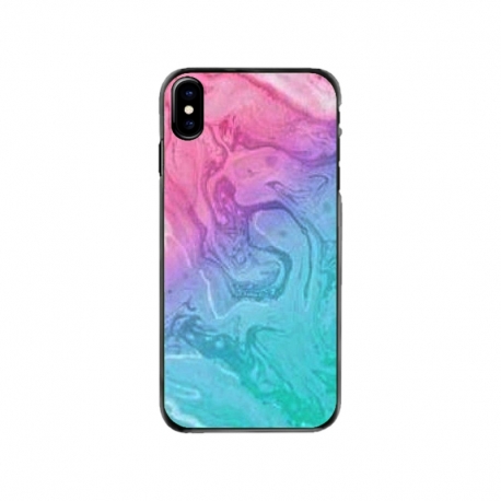 Husa personalizata tip carcasa HQPrint pentru Apple iPhone XS, model Colorful Mess, multicolor, S1D1M0374