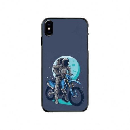 Husa personalizata tip carcasa HQPrint pentru Apple iPhone XS, model Biker Astronaout, multicolor, S1D1M0375