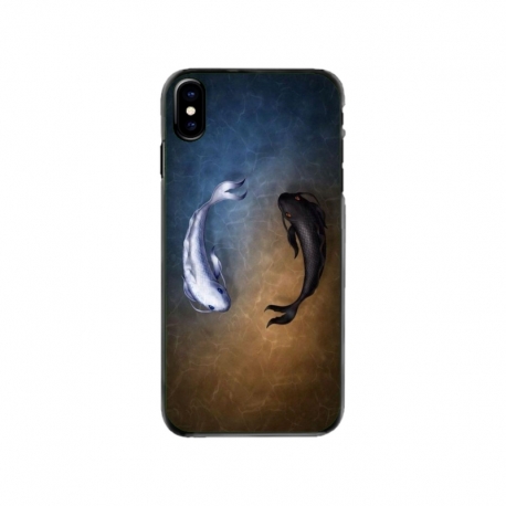 Husa personalizata tip carcasa HQPrint pentru Apple iPhone XS, model Ying and Yang Fish, multicolor, S1D1M0390