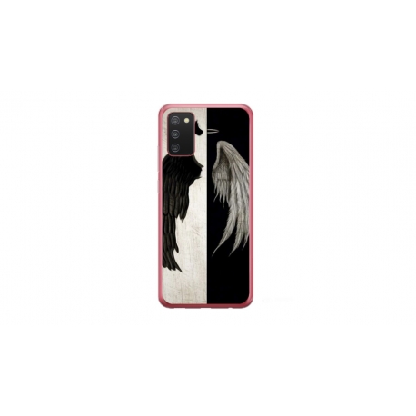 Husa personalizata tip carcasa HQPrint pentru Samsung Galaxy A02S, model Angel Wings, multicolor, S1D1M0004