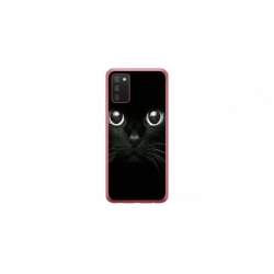 Husa personalizata tip carcasa HQPrint pentru Samsung Galaxy A02S, model Black Cat 1, multicolor, S1D1M0015