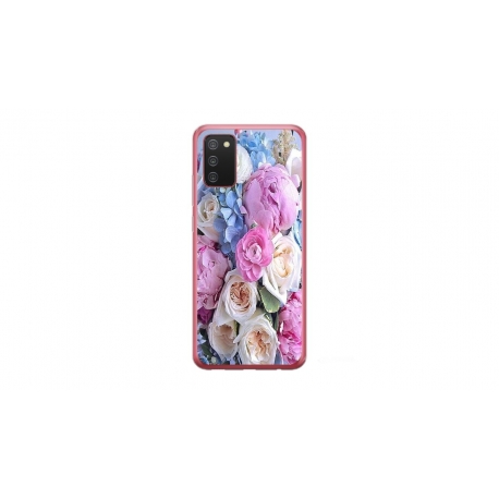 Husa personalizata tip carcasa HQPrint pentru Samsung Galaxy A02S, model Flowers 1, multicolor, S1D1M0026