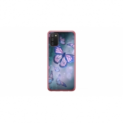 Husa personalizata tip carcasa HQPrint pentru Samsung Galaxy A02S, model Butterfly 1, multicolor, S1D1M0028