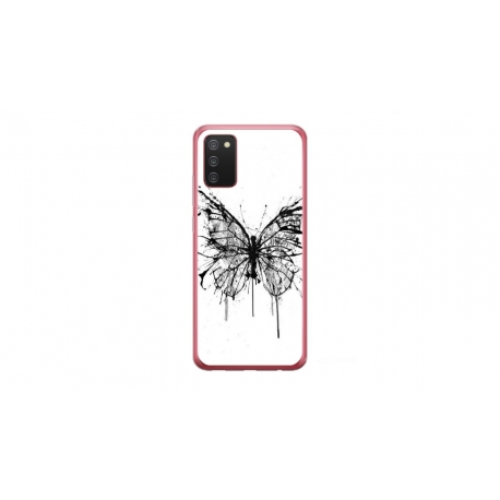 Husa personalizata tip carcasa HQPrint pentru Samsung Galaxy A02S, model Butterfly 3, multicolor, S1D1M0030