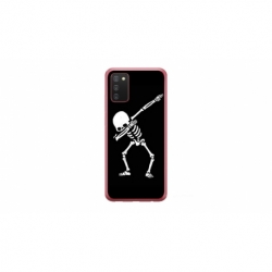 Husa personalizata tip carcasa HQPrint pentru Samsung Galaxy A02S, model Dab Skeleton, multicolor, S1D1M0034