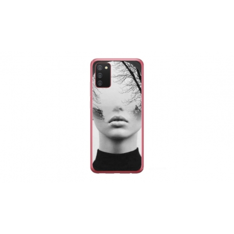 Husa personalizata tip carcasa HQPrint pentru Samsung Galaxy A02S, model Abstract Lady, multicolor, S1D1M0066