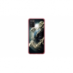 Husa personalizata tip carcasa HQPrint pentru Samsung Galaxy A02S, model Cloudy Earth, multicolor, S1D1M0067