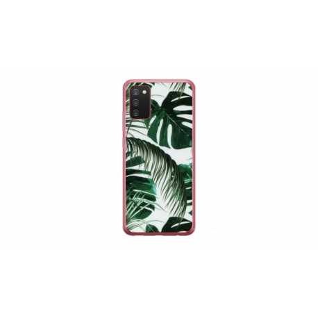 Husa personalizata tip carcasa HQPrint pentru Samsung Galaxy A02S, model Leaf Design 3, multicolor, S1D1M0088