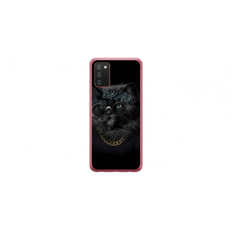 Husa personalizata tip carcasa HQPrint pentru Samsung Galaxy A02S, model Black Cat 4, multicolor, S1D1M0097