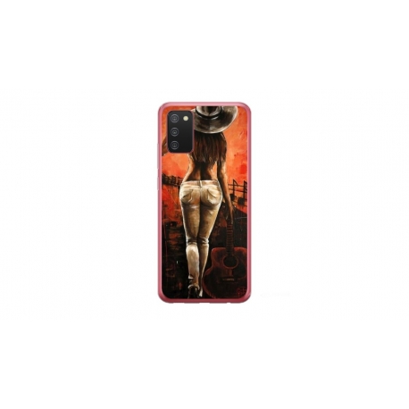Husa personalizata tip carcasa HQPrint pentru Samsung Galaxy A02S, model Sexy Lady, multicolor, S1D1M0113