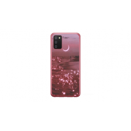 Husa personalizata tip carcasa HQPrint pentru Samsung Galaxy A02S, model Pink Sky, multicolor, S1D1M0129