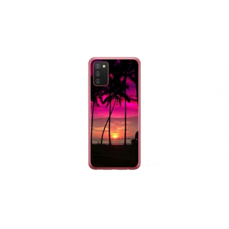 Husa personalizata tip carcasa HQPrint pentru Samsung Galaxy A02S, model Beach View 1, multicolor, S1D1M0136