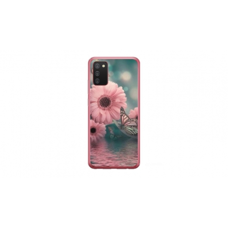 Husa personalizata tip carcasa HQPrint pentru Samsung Galaxy A02S, model Flowers 7, multicolor, S1D1M0140