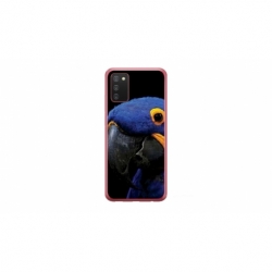 Husa personalizata tip carcasa HQPrint pentru Samsung Galaxy A02S, model Blue Parrot, multicolor, S1D1M0145