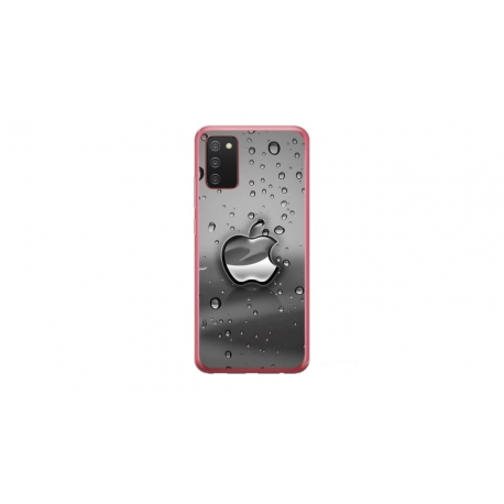 Husa personalizata tip carcasa HQPrint pentru Samsung Galaxy A02S, model Rainy Apple logo, multicolor, S1D1M0148