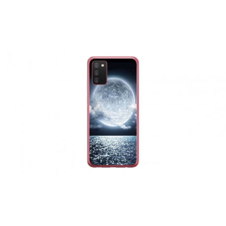 Husa personalizata tip carcasa HQPrint pentru Samsung Galaxy A02S, model Moon Sky, multicolor, S1D1M0228