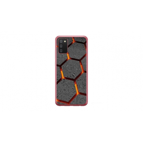 Husa personalizata tip carcasa HQPrint pentru Samsung Galaxy A02S, model Lava Hex, multicolor, S1D1M0265