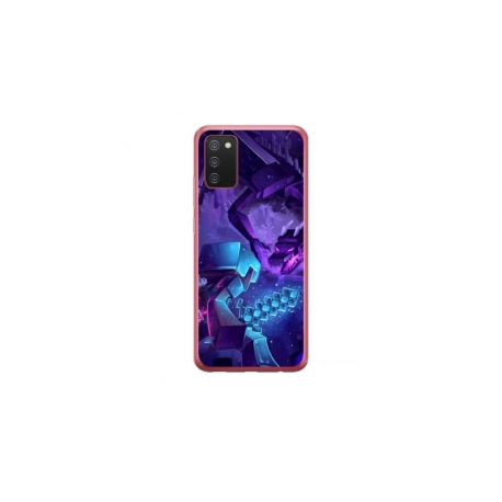 Husa personalizata tip carcasa HQPrint pentru Samsung Galaxy A02S, model Ender Dragon, multicolor, S1D1M0304