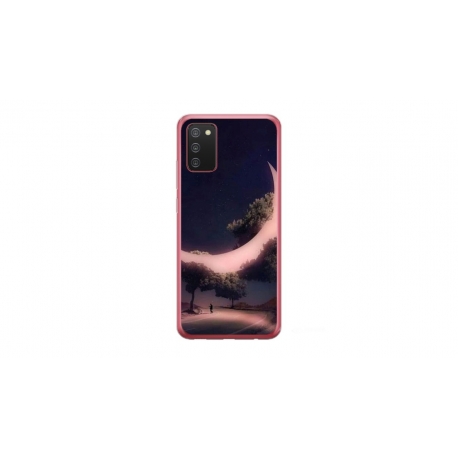 Husa personalizata tip carcasa HQPrint pentru Samsung Galaxy A02S, model Moon in the Trees, multicolor, S1D1M0331