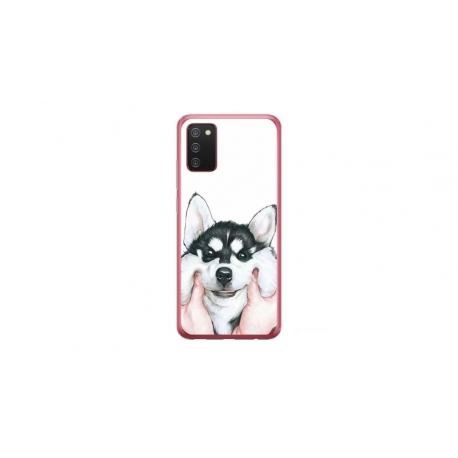 Husa personalizata tip carcasa HQPrint pentru Samsung Galaxy A03S, model Fluffy Dog, multicolor, S1D1M0033