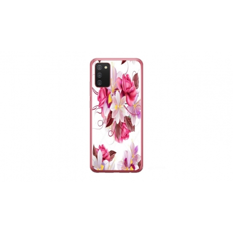Husa personalizata tip carcasa HQPrint pentru Samsung Galaxy A03S, model Flowers 4, multicolor, S1D1M0040