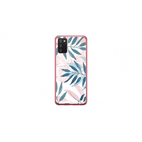 Husa personalizata tip carcasa HQPrint pentru Samsung Galaxy A03S, model Leaf Design 1, multicolor, S1D1M0044