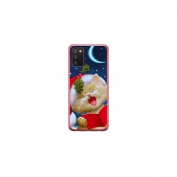 Husa personalizata tip carcasa HQPrint pentru Samsung Galaxy A03S, model Christmas Cat, multicolor, S1D1M0048