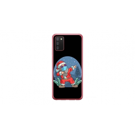 Husa personalizata tip carcasa HQPrint pentru Samsung Galaxy A03S, model Covid Santa, multicolor, S1D1M0055