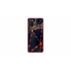 Husa personalizata tip carcasa HQPrint pentru Samsung Galaxy A02S, model Lava Triangles, multicolor, S1D1M0367