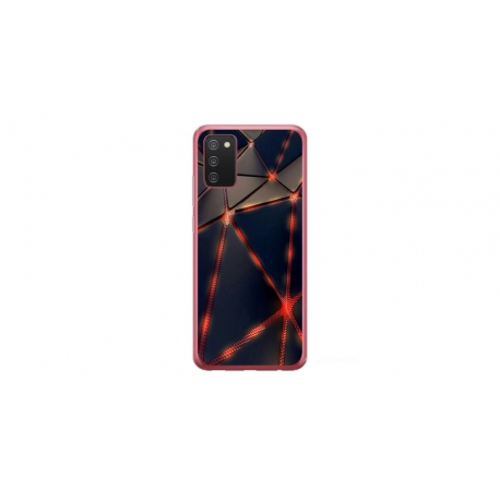 Husa personalizata tip carcasa HQPrint pentru Samsung Galaxy A02S, model Lava Triangles, multicolor, S1D1M0367