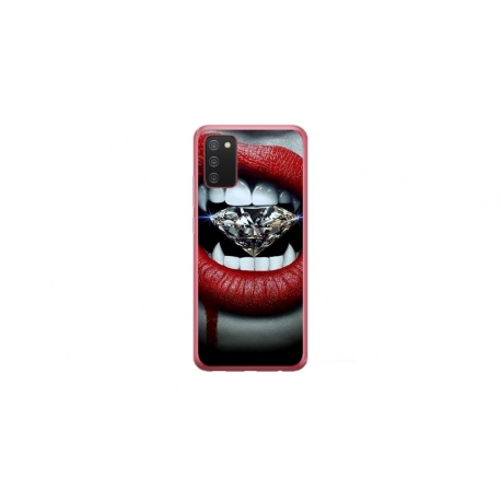 Husa personalizata tip carcasa HQPrint pentru Samsung Galaxy A02S, model Diamond Vampire, multicolor, S1D1M0370