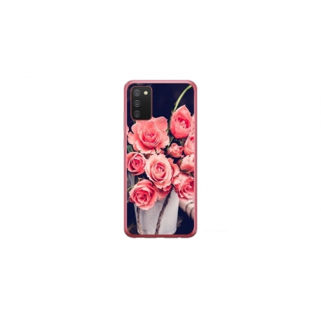 Husa personalizata tip carcasa HQPrint pentru Samsung Galaxy A02S, model Flowers 22, multicolor, S1D1M0379