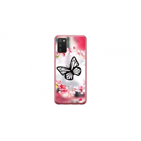Husa personalizata tip carcasa HQPrint pentru Samsung Galaxy A02S, model Butterfly 8, multicolor, S1D1M0380