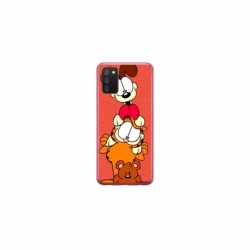 Husa personalizata tip carcasa HQPrint pentru Samsung Galaxy A03S, model Garfield, multicolor, S1D1M0085