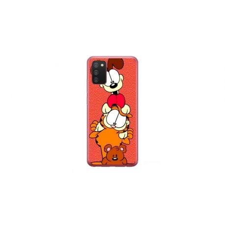 Husa personalizata tip carcasa HQPrint pentru Samsung Galaxy A03S, model Garfield, multicolor, S1D1M0085