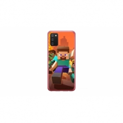 Husa personalizata tip carcasa HQPrint pentru Samsung Galaxy A03S, model Minecraft 1, multicolor, S1D1M0125