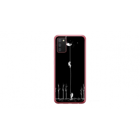 Husa personalizata tip carcasa HQPrint pentru Samsung Galaxy A03S, model Climbing to the Moon, multicolor, S1D1M0233