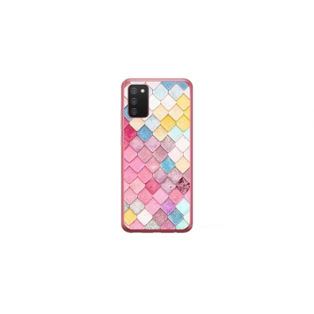Husa personalizata tip carcasa HQPrint pentru Samsung Galaxy A03S, model Color Scales, multicolor, S1D1M0258