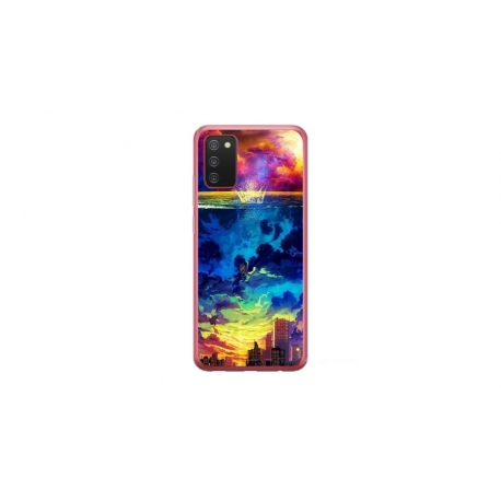 Husa personalizata tip carcasa HQPrint pentru Samsung Galaxy A03S, model Abstract City, multicolor, S1D1M0263
