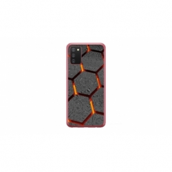 Husa personalizata tip carcasa HQPrint pentru Samsung Galaxy A03S, model Lava Hex, multicolor, S1D1M0265