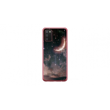 Husa personalizata tip carcasa HQPrint pentru Samsung Galaxy A03S, model Falling Stars, multicolor, S1D1M0269